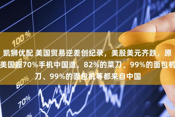 凯狮优配 美国贸易逆差创纪录，美股美元齐跌，原油黄金猛拉！美国超70%手机中国造，82%的菜刀、99%的面包机等都来自中国