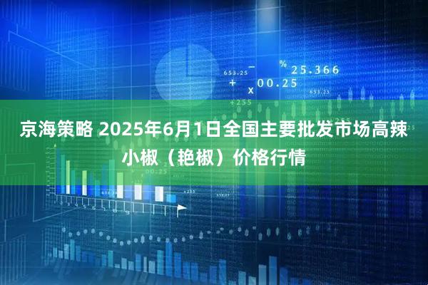 京海策略 2025年6月1日全国主要批发市场高辣小椒（艳椒）价格行情
