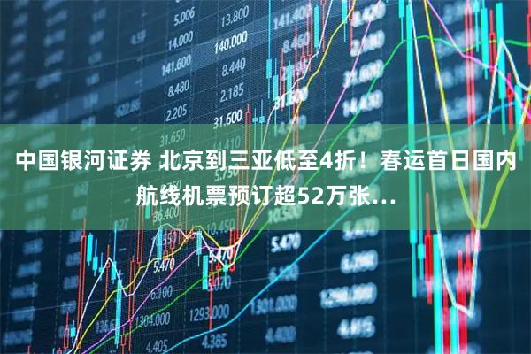 中国银河证券 北京到三亚低至4折！春运首日国内航线机票预订超52万张…